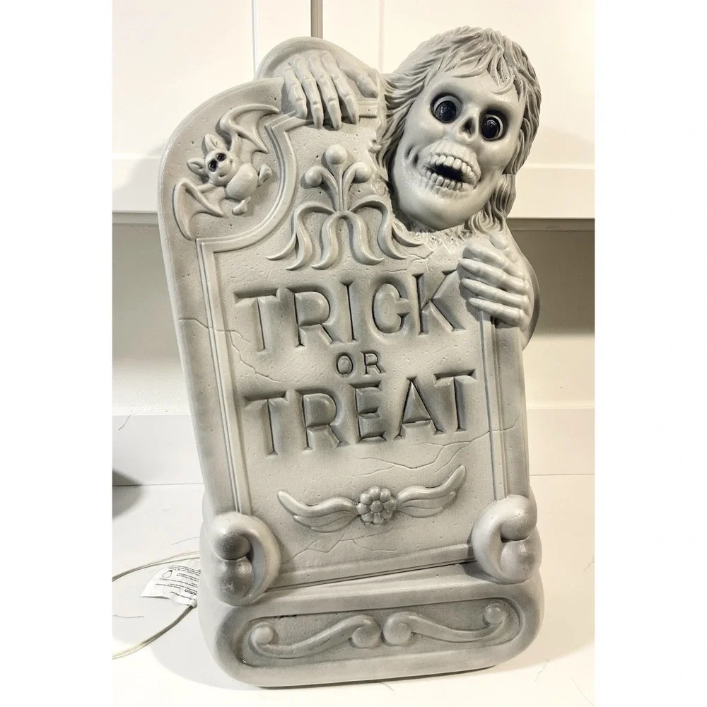 Vintage Halloween Blow Mold Trick Or Treat‎ Tombstone General 28